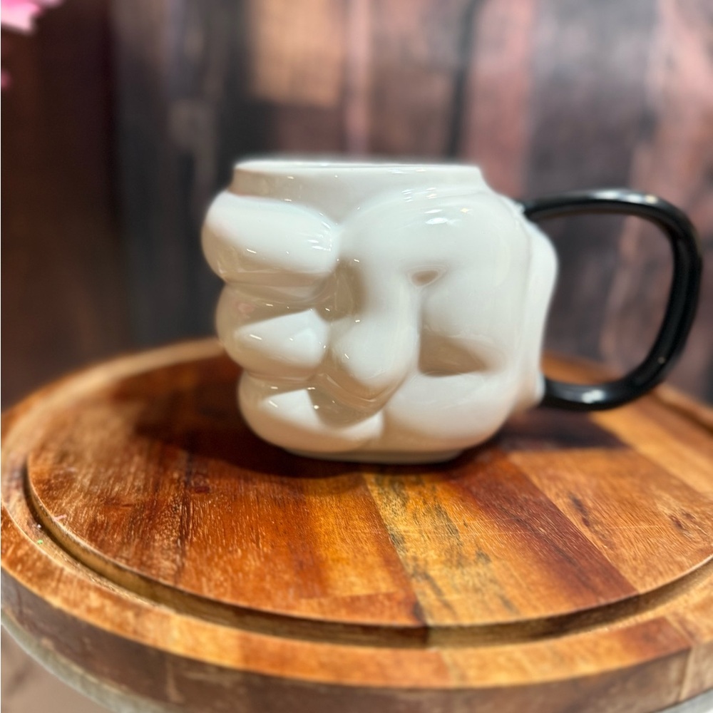 Disney White and Black Mickey Mouse Glove Mug